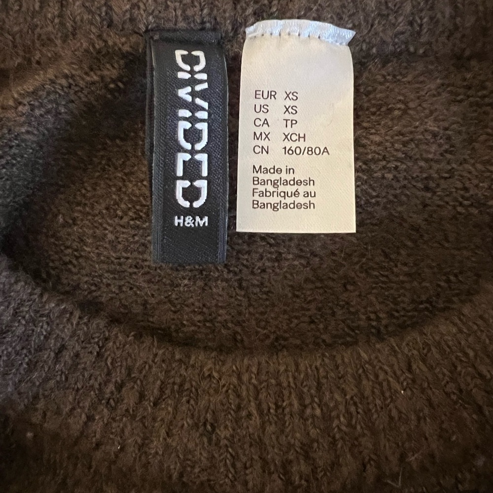 H&M Dark Brown Crew Neck Sweater - Picture 3 of 4